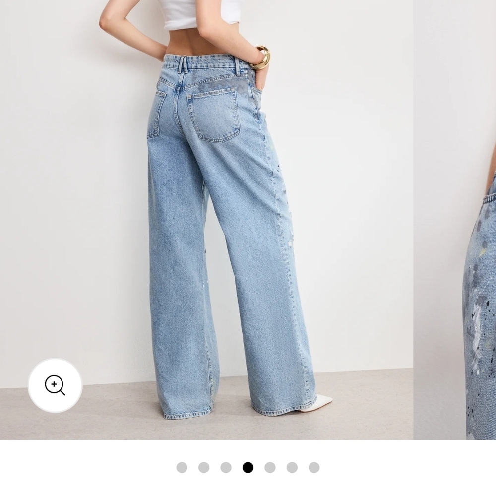 Good American Light Blue Flare Jeans
